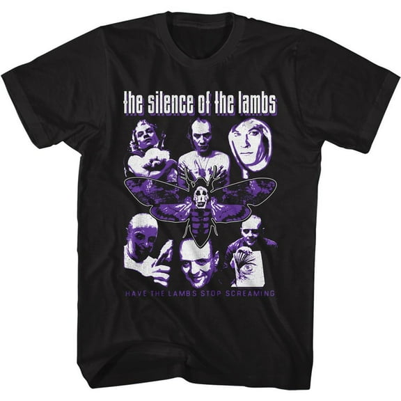 Silence of the Lambs Collage Black T-Shirt
