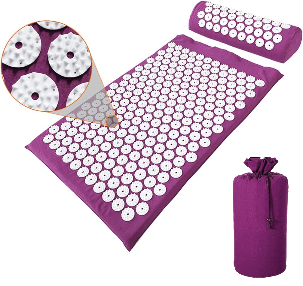 Silensys Acupressure Mat and Pillow Set Massage Pad Yoga Mat for Neck