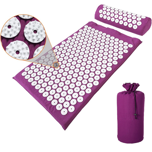 Silensys Acupressure Mat and Pillow Set Massage Pad Yoga Mat for Neck