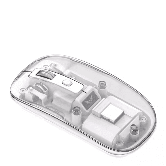 Silent 2.4GHz Wireless Mouse with Transparent Shell Design