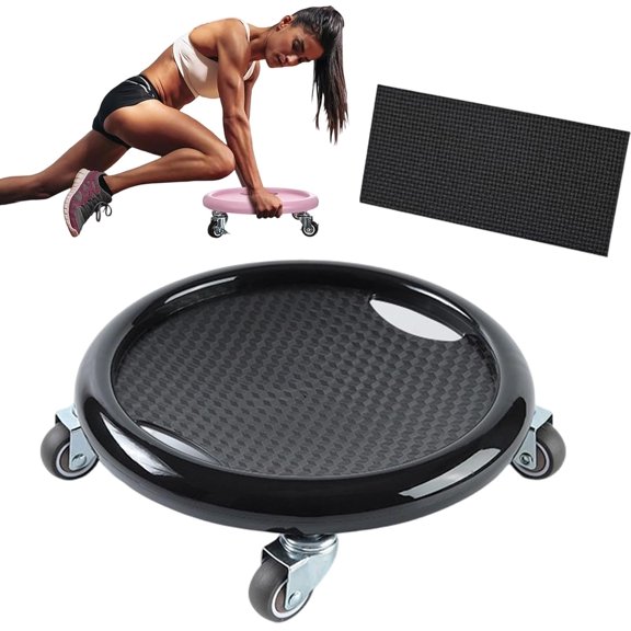 Silent 4 Wheel Ab Roller, Abdominal Training Tool Includes Knee Mat, Waist Strength Trainer For Home Gym Training, Core Workout Ab Wheel Exercise Board