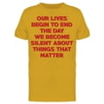 thumbnail image 1 of Silent About The Things Matter Men's T-shirt, 1 of 2