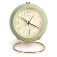 thumbnail image 1 of Silent Alarm Clock Bedside Small Table Non Ticking Analogue Retro with Light Button for Desk, 1 of 7