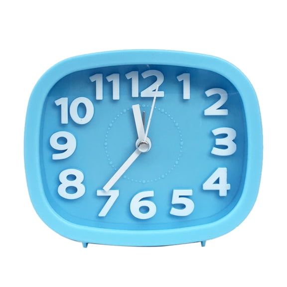Silent Alarm Clock Silent Quartz Clock Desktop Ornament Alarm Clock Electronic Clock Alarm Clock White