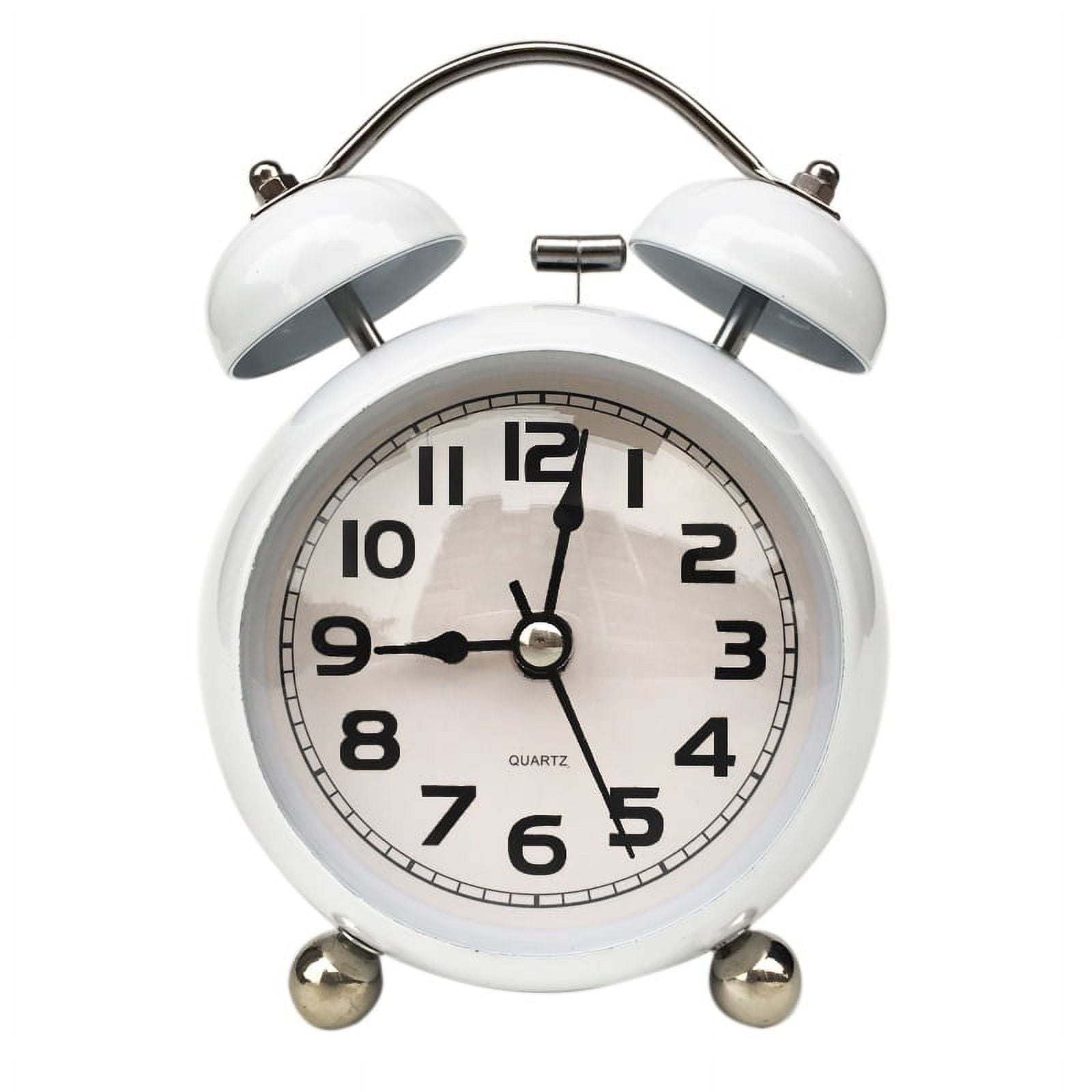 Silent Alarm Clock Vintage Retro Classic Night Light Extra