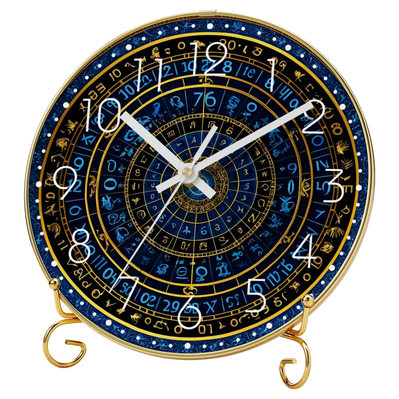 Silent Analog Desk Clock, Wall Clock, Clock for Bedroom, Non Ticking