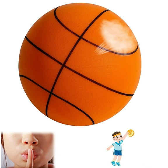 Silent Basketball,Bexikou Foam Basketball Indoor Training Ball,Uncoated High-Density Foam Ball Low Noise Basketball Training for Various Indoor Activities