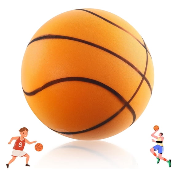 Silent Basketball -Bexikou Sponge Mute Basketball, Foam Sports Ball Indoor Mute Basketball,Outdoor Toy,Silent Foam Basketball Dribbling Indoor Training Ball for Various Indoor Activities
