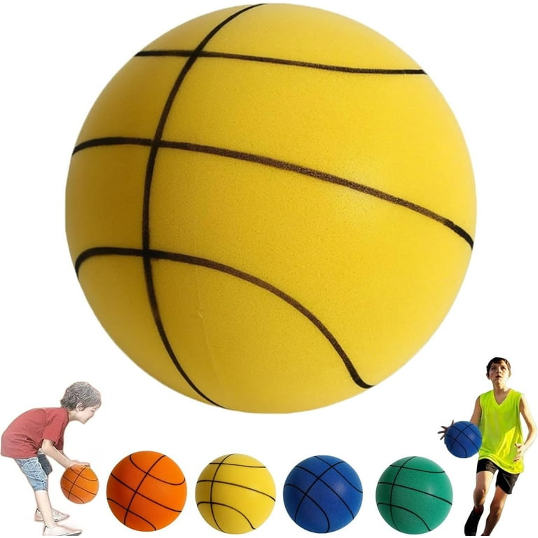  Wmool Silent Basketball Dribbling Indoor, Quiet Basketball  Indoor Training, Uncoated High-Density Foam Ball, Soft, Flexible,  Lightweight, and Easy to Grip Quiet Ball for Various Indoor Activities :  Toys & Games