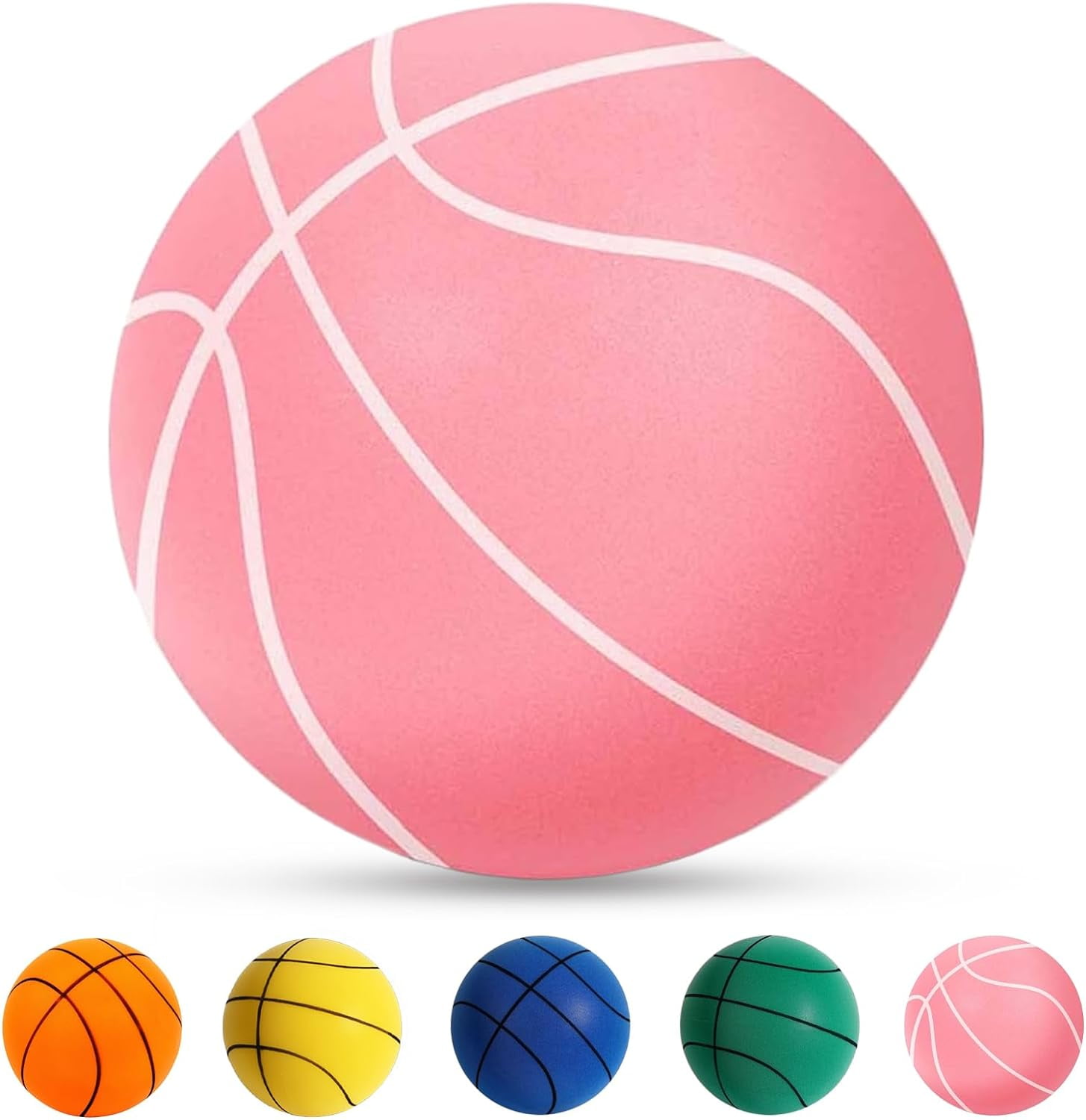 Silent Basketball, Foam Basketball Indoor Training Ball, Uncoated High-Density  Foam Ball Low Noise Basketball Training for Various Indoor Activities Easy  to Grip Quiet Ball-8.26Inch 