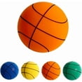 thumbnail image 1 of Silent Basketball, Grooved Airless Indoor Silent Basketball for Quiet Dribbling Indoor Training, No Sound Basketball Basketball Toy Basketball Gift Foam Ball – Real Feel Higher Bounce Quieter,Orange, 1 of 8