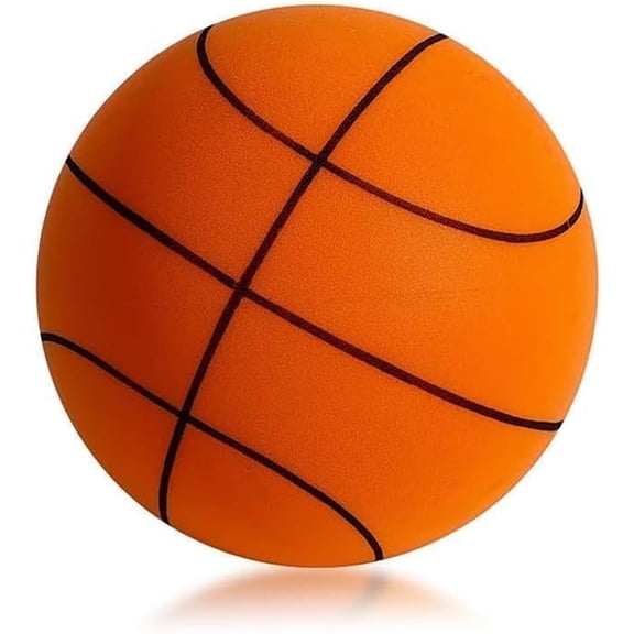 Silent Basketball, Indoor Quiet Training Ball,Silent Basketball Dribbling Indoor,Uncoated High-Density Foam Ball Low Noise Basketball, Highly Elastic Silent Ball, Easy to Grip Quiet Ball Training