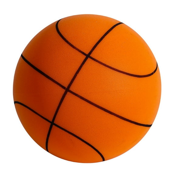 Silent Basketball- Indoor Silent Basketball High-Resilience Mute Dribbling Basketball Lightweight Basketball for Dribbling and Indoor Training (Orange 8.27 inches)