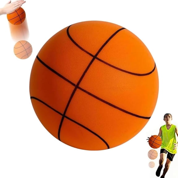 Silent Basketball,Silent Basketball Dribbling Indoor,Silent Basketball Indoor Use,Foam Basketball Indoor Training Quiet Ball for Quiet Dribbling(9.4 in)