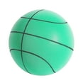 thumbnail image 1 of Silent Foam Indoor Basketball - Soundless Quiet Dribbling Inside Sports Basketball for Kids - Soft High Bounce No Sound Noiseless Full Size 7 Ball Green, 1 of 4