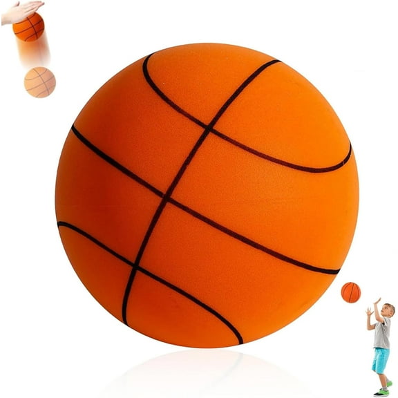 Silent Basketball Size 7 (29.5") – 2026 New Silent Basketballs Dribbling Indoor, Pro PU Foam Silent Ball for Quiet Dribbling & Indoor Training, Real Feel with Higher Bounce