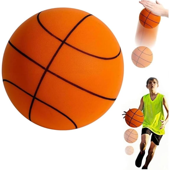 Silent Basketball Size 7 (29.5") - Upgrade Foam Basketball Arcade Game Indoor,Ball for Quiet Dribbling and Indoor Training,Pro PU Foam Ball Higher Bounce