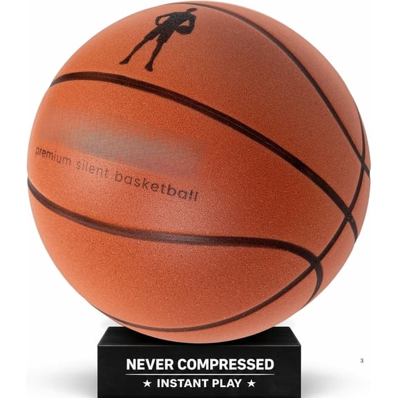 Silent Basketball Size 7, Not Vacuum Compressed, Box Packaging, Quiet Indoor Ball with Deep Grooves for Dribbling Practice