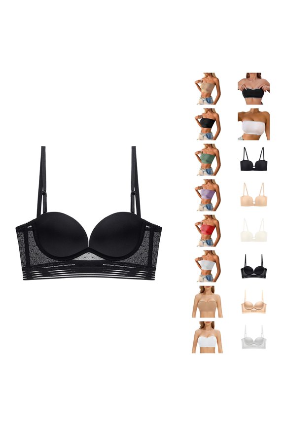 Silent Beauty Back Underwear U Shaped Design With Large Back Exposed Area Soft Steel Ring Support Small Bust But Big Appearance Aesthetic Underwear For Enlarged Che