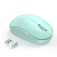 thumbnail image 1 of Silent Click Mouse Wireless Mini Portable Mouse 2.4G Optical Mouse for Laptop,PC,Mac (Green), 1 of 11
