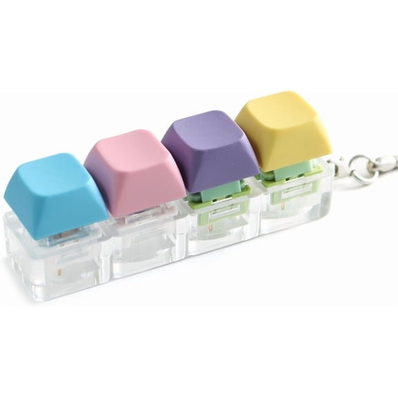 Silent & Clicky in One Keyboard Fidget, Fidget Keyboard for Office and Classroom, Avoid Disturbing Others Stress Relieving Toy, Fidget Toys to Relief Stress, Keyboard Fidget Keychain Gift