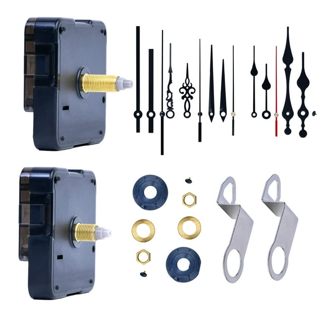 Silent Clock Mechanisms Battery Powered with 5 Styles Clock Hands, 2