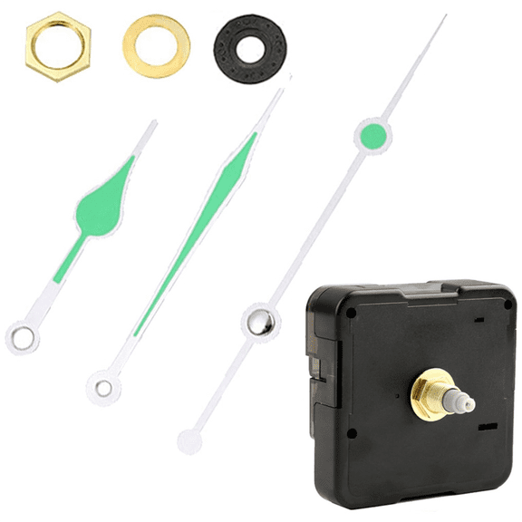 Silent Clocks Kit Quartz Clock Mechanism Replacement Kit, DIY Wall Clock Repair Parts with Silent Motor and Hands,1 * Clock Repair Parts(without 1xAA battery)