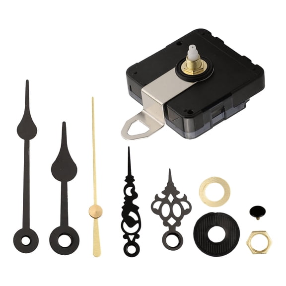 Silent DIY Sweep Second Wall Clock Movement 2PCS Metal Pointer Sets