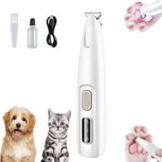 Silent Dog Paw Trimmer,Paw Trimmer,Dog Trimmer, Pet Paws Trimmer with Led Light, Low Noise Cordless Dog Paw Trimmer, Rechargeable Pet Hair Trimmer Shaver A