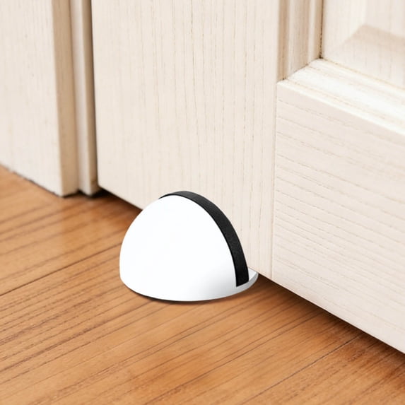 Silent Door Stopper 2-in-1 Complete No Drill Door Stop Anti-Slam Door Jammers Floor Mounted Wall Protector Door Hardware for Bedroom Bathroom Office School