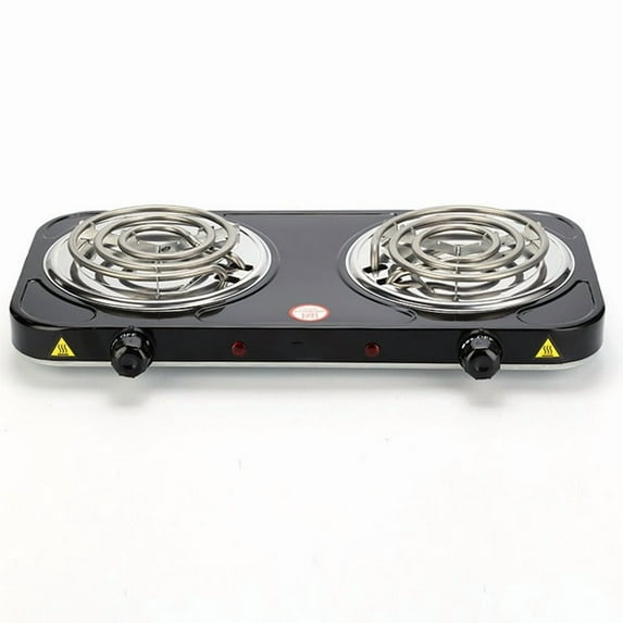 Silent Double Burner Hot Plate | 5-Gear Adjustable Fast Heating Cooktop with Heat Preservation (Home & Laboratory Use)