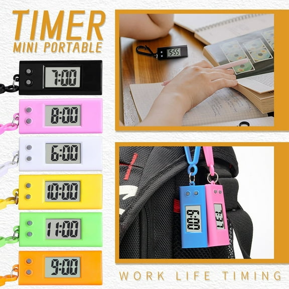 Silent Electronic Watch, Portable Keychain Hanging Clock, Compact Timer For Work Study Lightweight Easy To Attach For Teenagers Students