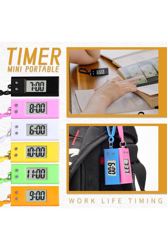 Silent Electronic Watch, Portable Keychain Hanging Clock, Compact Timer For Work Study Lightweight Easy To Attach For Teenagers Students