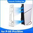 thumbnail image 1 of Silent Enhanced Cooling Fan Fit for PS 5 Slim/Pro Console Accessories 3-Fan External Cooler with Adjustable Speed & RGB Light Blue LED Indicator, 1 of 5