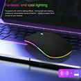 thumbnail image 1 of Silent Ergonomic Wireless RGB Mouse  Rechargeable  Multi-Device for PC Mac iPad Laptop Desktop, 1 of 7