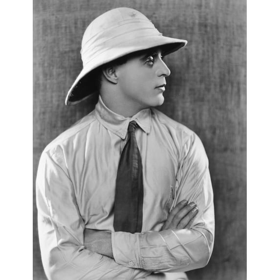 Silent Film: Men'S Fashion. /Npromotional Portrait On The Set Of An Unidentified Silent Film. Poster Print by (18 x 24)
