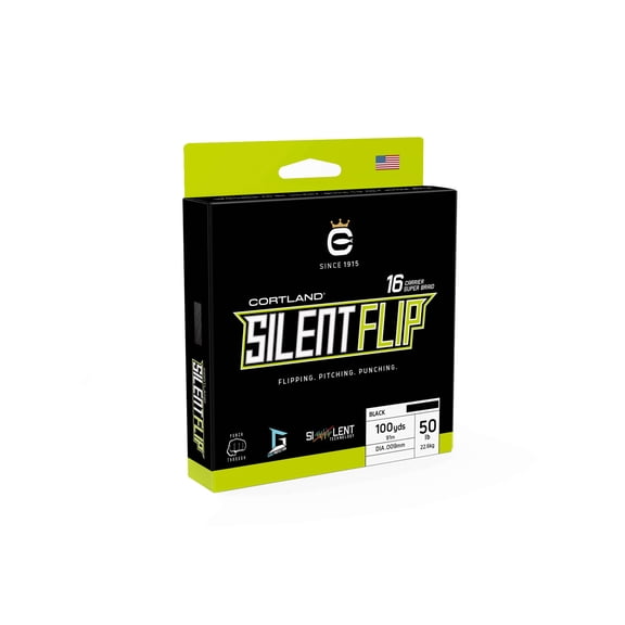 Silent Flip Braid Black 50 100 Yards