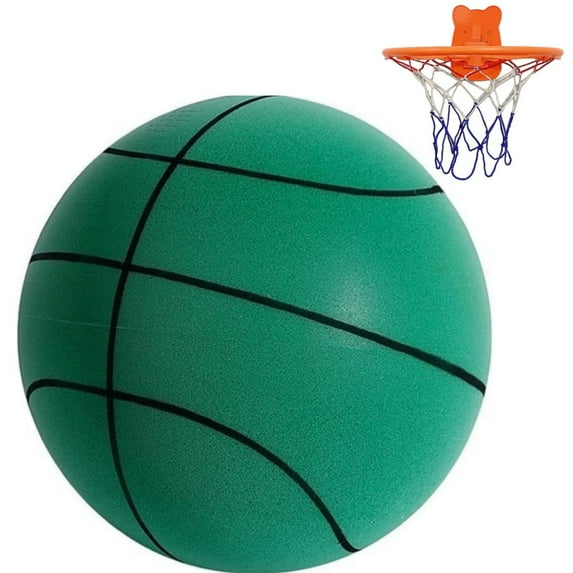 Silent Foam Basketball with Basketball Hoop,2025 New Silent Basketball,Silent Basketball Dribbling Indoor,A Silent Basketball,Dribble Dream Silent Basketball