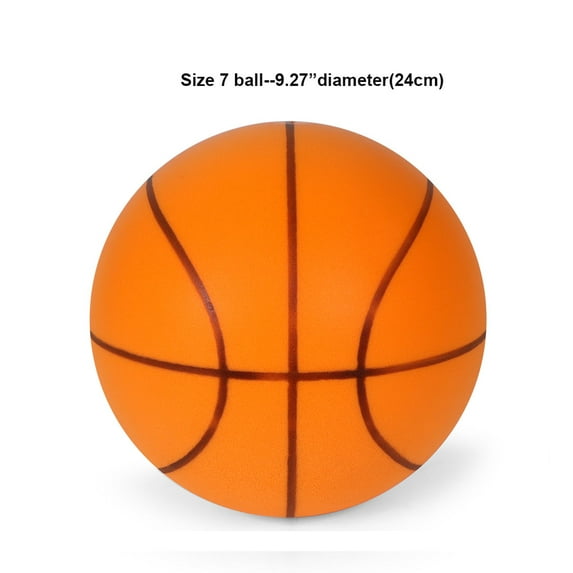 Silent Basketball Noise-Free Bouncing Size 3/5/7 Ball PU Foam Soft Indoor Mute Basketball for Kids Playing Shot with Wall Hoop