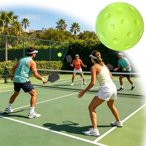 Silent Foam Pickleball Balls, 2.9" Soft Hollow Training Balls for Indoor Courts, Quiet Low Bounce Practice Balls for Adults and Beginners(Light Green)