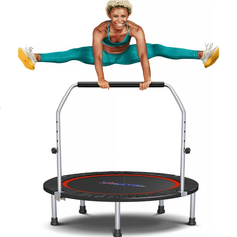 Silent Foldable Trampoline 40'', Exercise Fitness Trampoline with