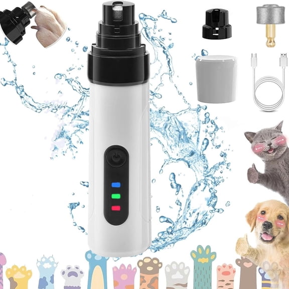 Silent Groom, Nail Trimmer, Ultra-Quiet Rechargeable Electric Dog Nail Trimmer, Suitable for All Breeds and Sizes of Sensitive Dogs