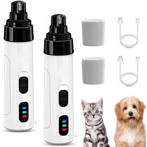 Silent Groom Pro, Silent Grind Pro Dog Nail Trimmer, Silent Grind Pro for Dogs, Dog Nail Grinder Rechargeable, Electric Pet Nail Trimmer (2pcs)