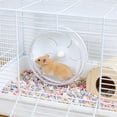 thumbnail image 1 of Silent Hamster Exercise Wheel, Plastic Running Wheel for Hamsters, Gerbils, Sugar Gliders, Small Pets Cage Accessory Toy White, 1 of 6