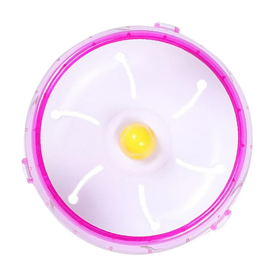 Silent Hamster Exercise Wheel Running Wheels Round Roller Cage Toy for Small Animals Gerbils Mice Rat , Pink Pink 21cm