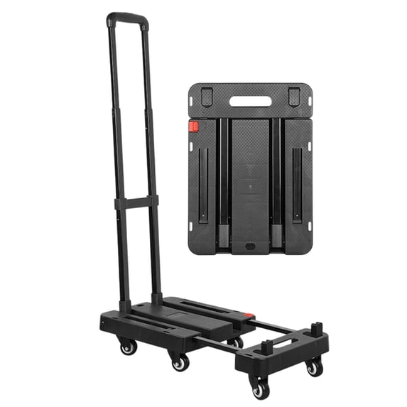 Silent Hand Truck Upgraded Capacity Convertible Heavy Duty Luggage Cart Small with Wheels Rolling for Moving Car Automotive