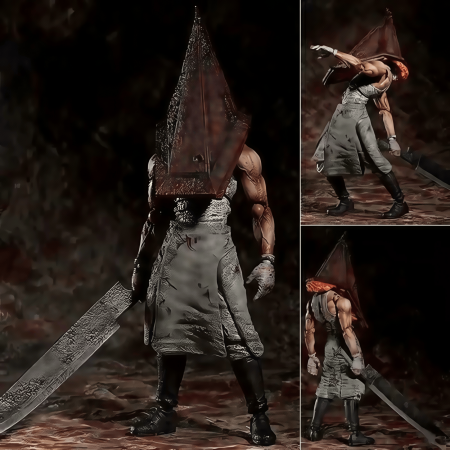 Silent Hill 2 Red Pyramid Thing Poseable Figure - 7" Horror Model with Great Knife - Collector-Grade Articulation - Konami Licensed Merchandise