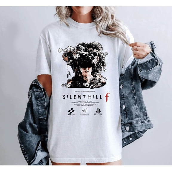 Silent Hill f Graphic T-Shirt, Retro Horror Game Unisex Cotton Tee, Fashion Cotton Tops