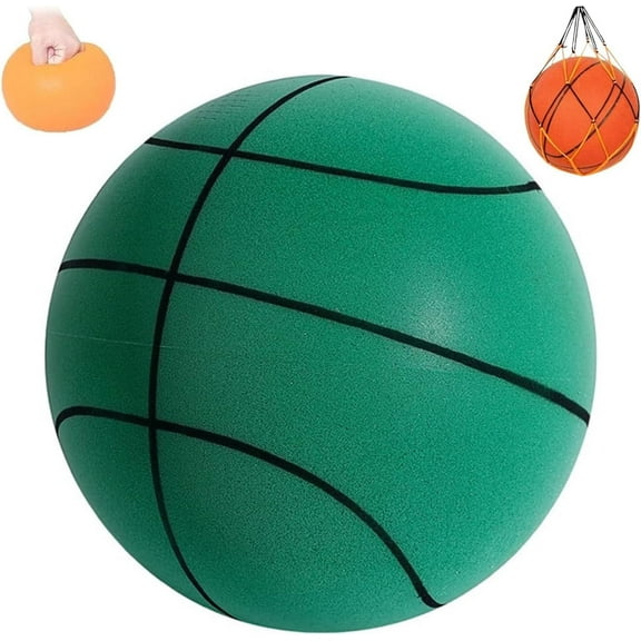 Silent House Basketball, Size 6 (28.5") Size 5 (27.5") 3 (26.5") No Noise Indoor Silent Basketball, Foam Airless for Quiet Dribbling and Indoor Training