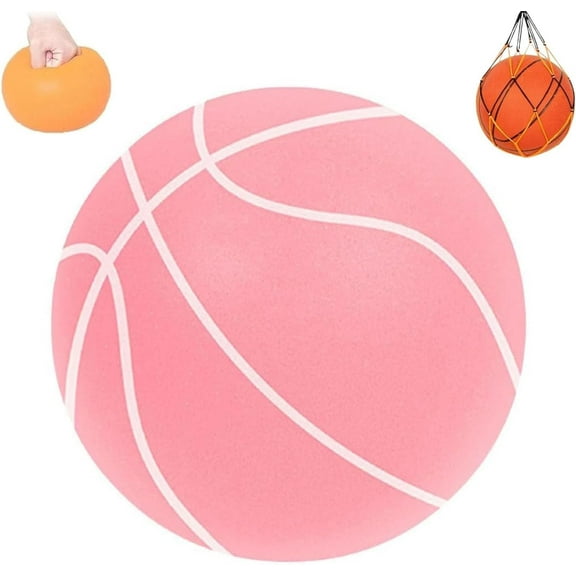 Silent House Basketball, Size 6 (28.5") Size 5 (27.5") 3 (26.5") No Noise Indoor Silent Basketball, Foam Airless for Quiet Dribbling and Indoor Training